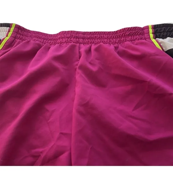 Nike Women's Dri-Fit Running‎ Shorts Pink Neon Accents Size L - Image 3