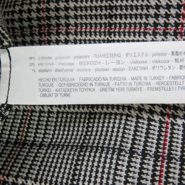 Zara Black & White Glen Check Plaid Long Sleeve Bell Sleeve Dress Medium - Image 7