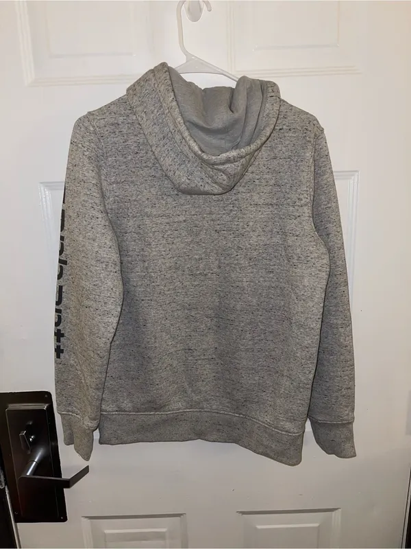 Like New Carhartt Gray Logo Hoodie Sweatshirt - Small, 4-6 - Image 2