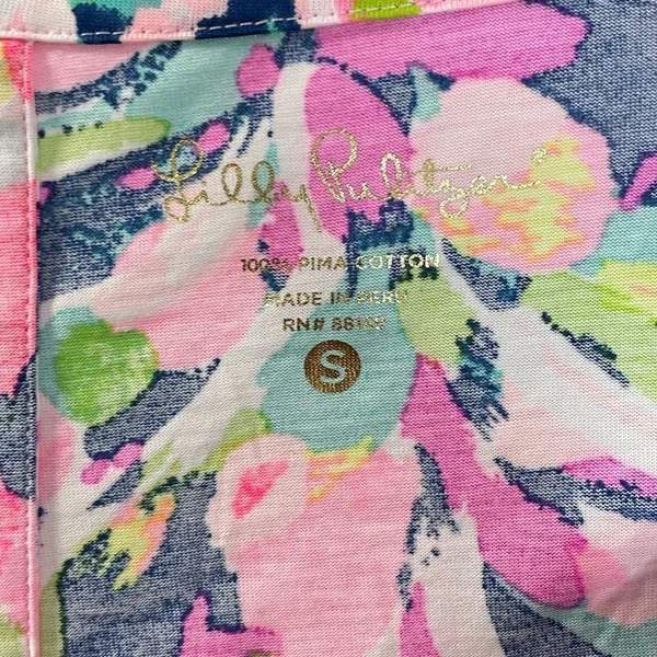 Lilly Pulitzer Pina Colada Beacon Dress Pima Cotton Pink Blue Size Small - Image 7