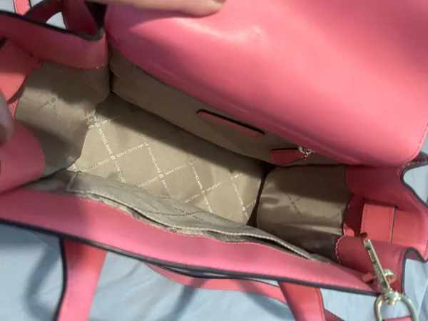 Michael Kors Pink Satchel Handbag and Wallet Set - Image 6