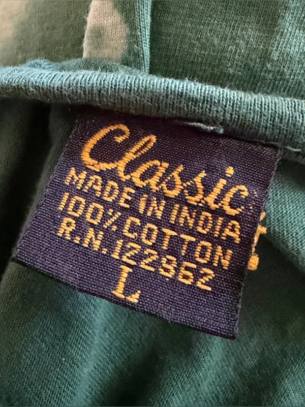 Classic Made In India Green Shirt Juniors L - Image 3