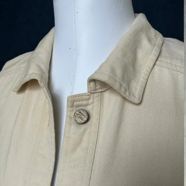 Vintage Escada Yellow Oversized Barn Coat Jacket Utility Size 34 Quiet Luxury - Image 15