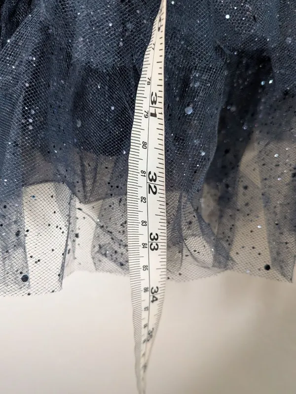Betsy and Adam Navy Blue Glitter Tulle Fit and Flare Dress Size 8 - Image 8