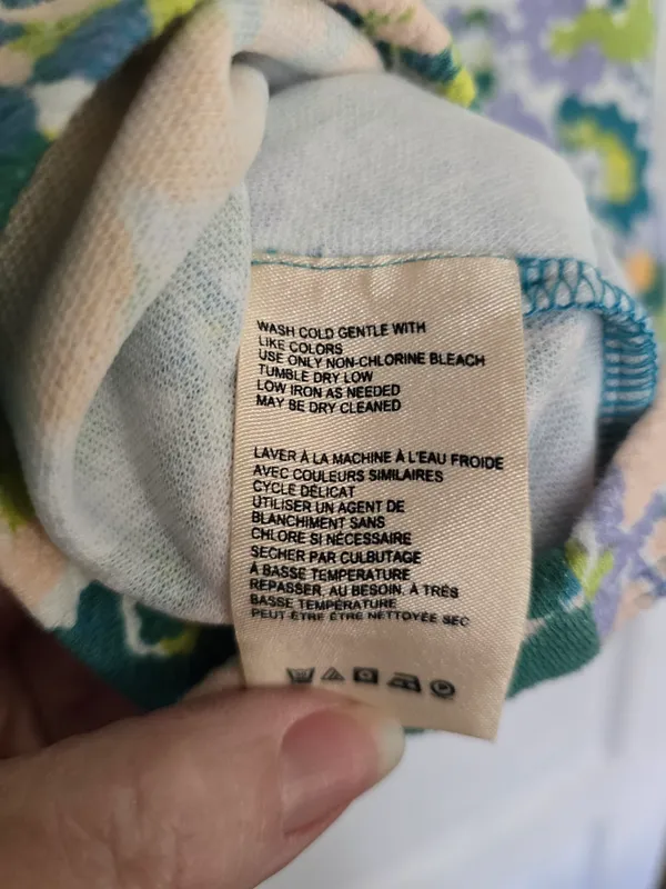 Anthropologie Maeve Floral Top in Teal, Green, Yellow Small - Image 5