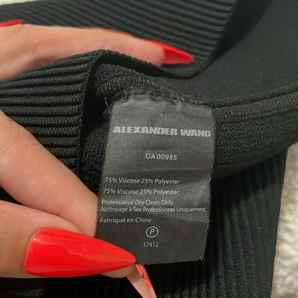 Alexander Wang Black Bodycon Mini Skirt Quiet Luxury Minimalist Office Siren - Image 6