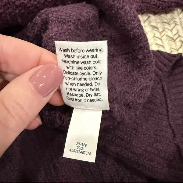 NWOT Sonoma Purple Knit Sweater - Image 7