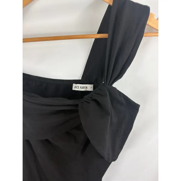 Grace Karin One Shoulder Black Tank Size Small - Image 2