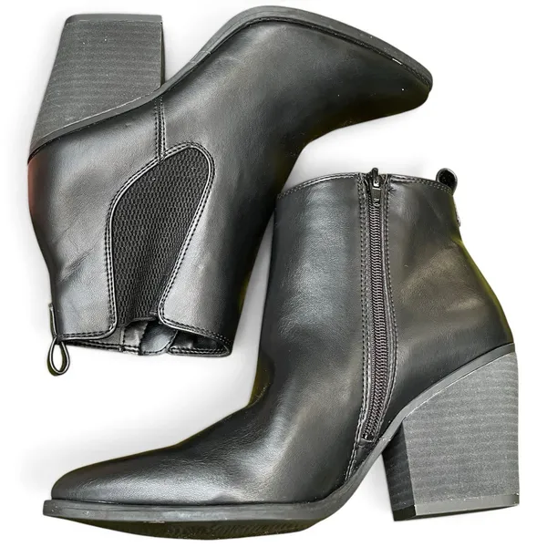 Naturalizer SOUL Micah Chelsea Boots Black Pointed Toe Block Heel Size 7 - Image 7