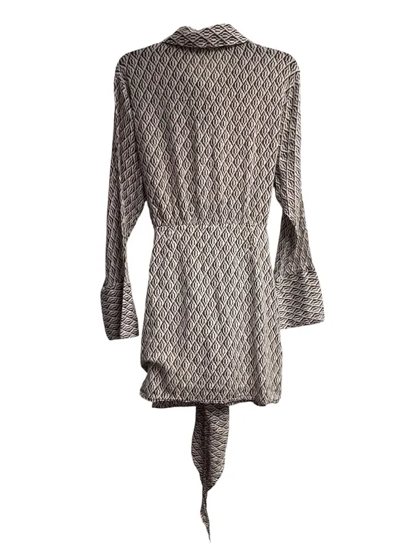 Free People Rilla Button Down Shirt Dress W/ Geometric Pattern Size Medium - Image 5