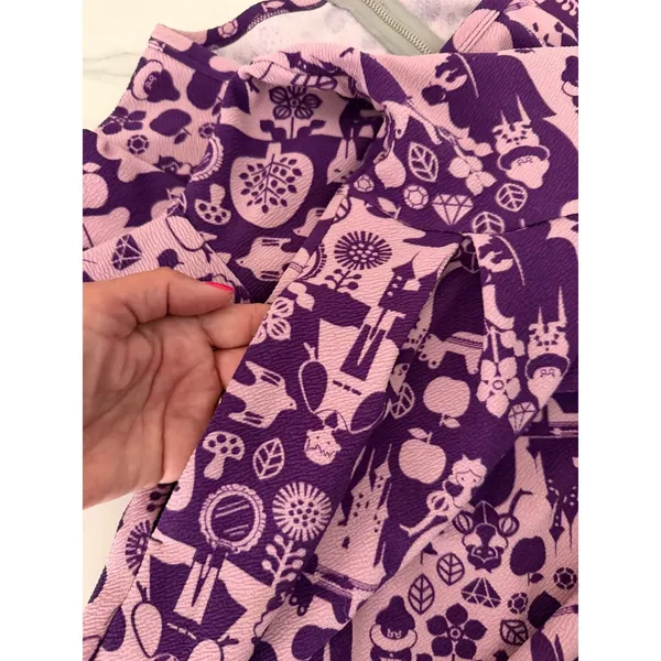 LuLaRoe Amelia Dress Womens XL Purple Snow White Disney‎ Princess Pockets Skater - Image 11