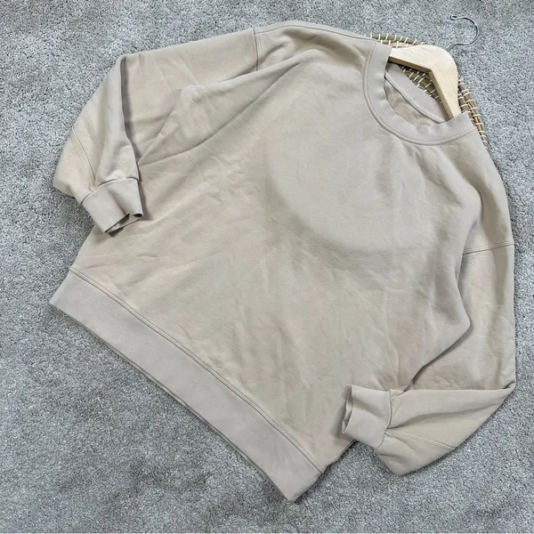 Lululemon Perfectly Oversized Crewneck Sweatshirt Cotton Terry in Cafe Au Lait 6 - Image 4
