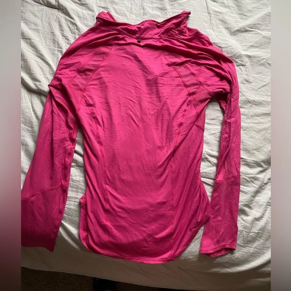 Nike Fit Pink Track 1/4 Zip Jacket Size M - Image 3