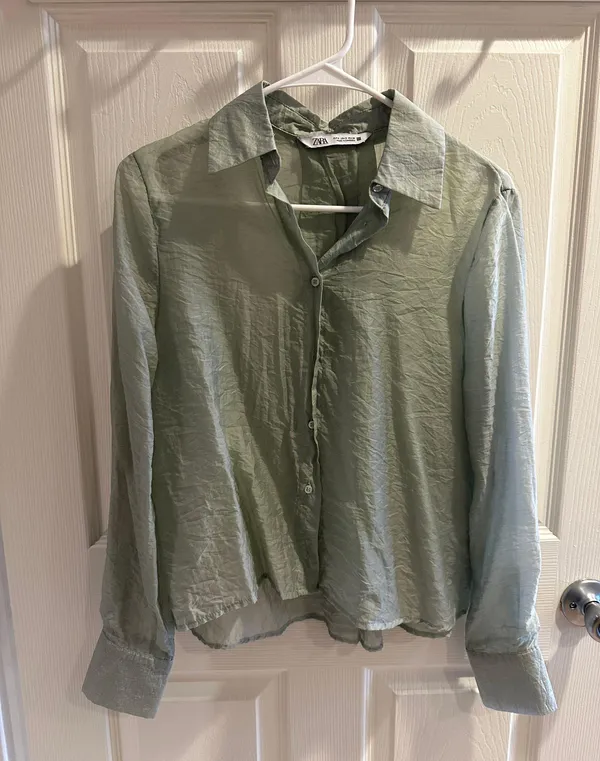 ZARA Sheer Button Down - Image 2