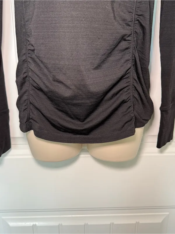 Athleta Small Black Pacifica Contoured Long Sleeve Quarter Zip Shirt Athletic - Image 6