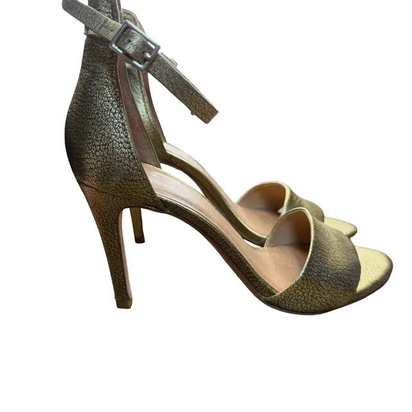 ✨ Joie Jaclyn Gold Leather Strap Heel Sandals‎ Size 37 ✨ - Image 3