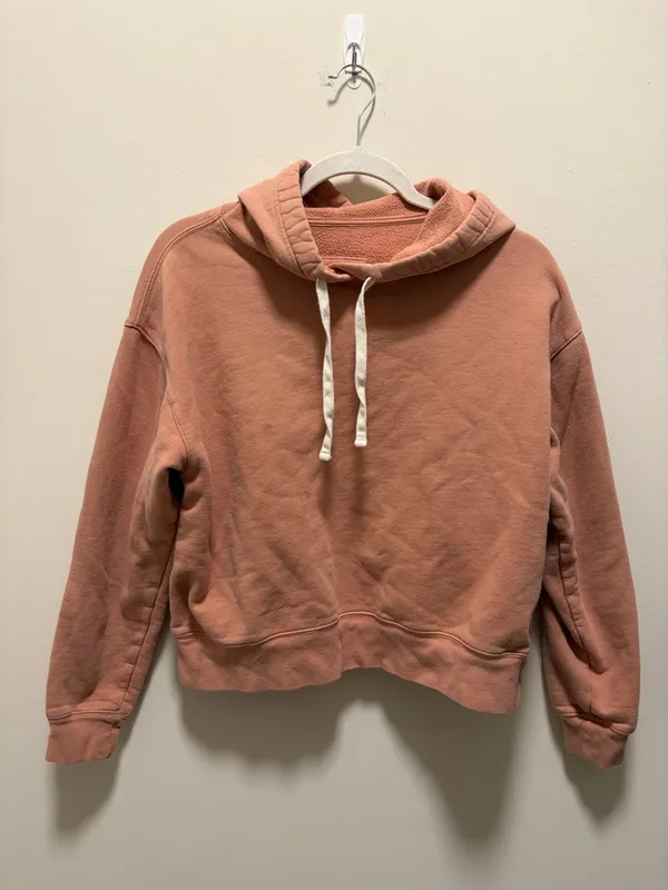 Girlfriend Collective 50/50 Pullover Hoodie in Blush Size Small - Image 2