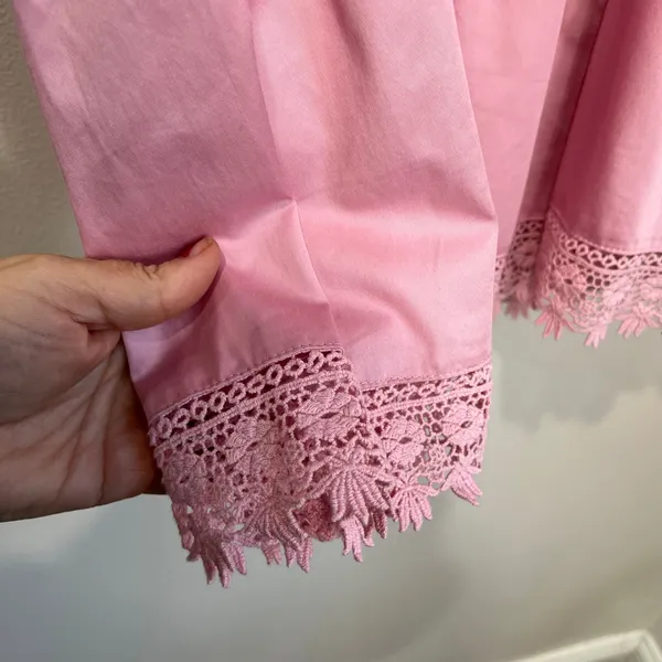 Forever‎ 21 Pink Milkmaid Mini Dress M NWT Corset Lace Trim Coquette Barbiecore - Image 5