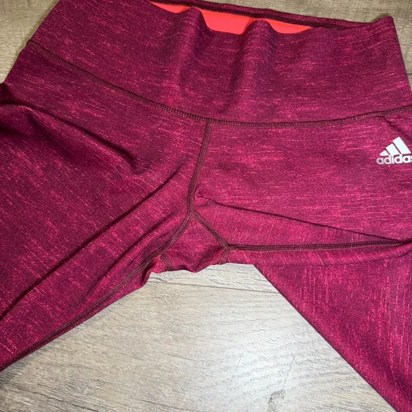 Adidas Climalite Women's‎ Magenta Space Dye Cropped Leggings Capris Size M - Image 3