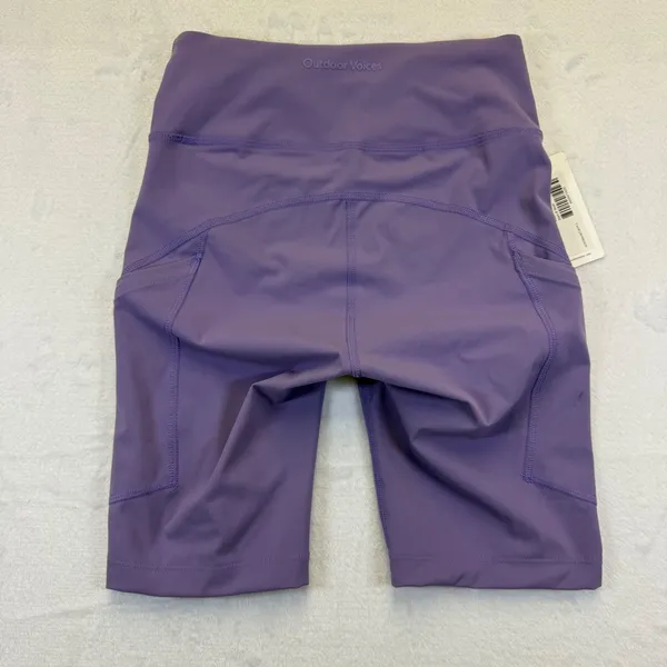 Outdoor Voices Zoom 8"‎ Biker Shorts Maypop Purple High Rise Pockets XS NEW READ - Image 7