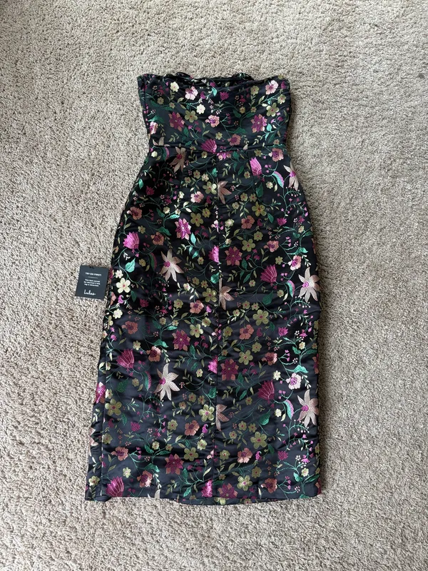 Satin midi dress - Image 5