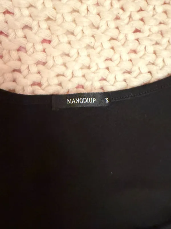MANGDIUP Long Sleeve Bodysuit Size S Black Scoop Neck - Image 2