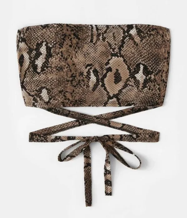 SheIn snakeskin cropped tube top - Image 2