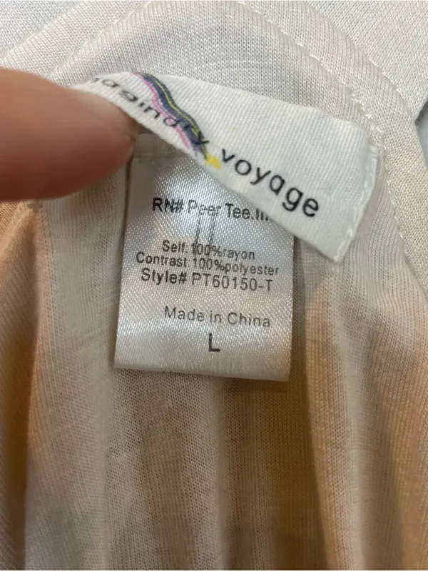 imaginary voyage Cream Tank Top with Embellished Straps Size L - Image 5
