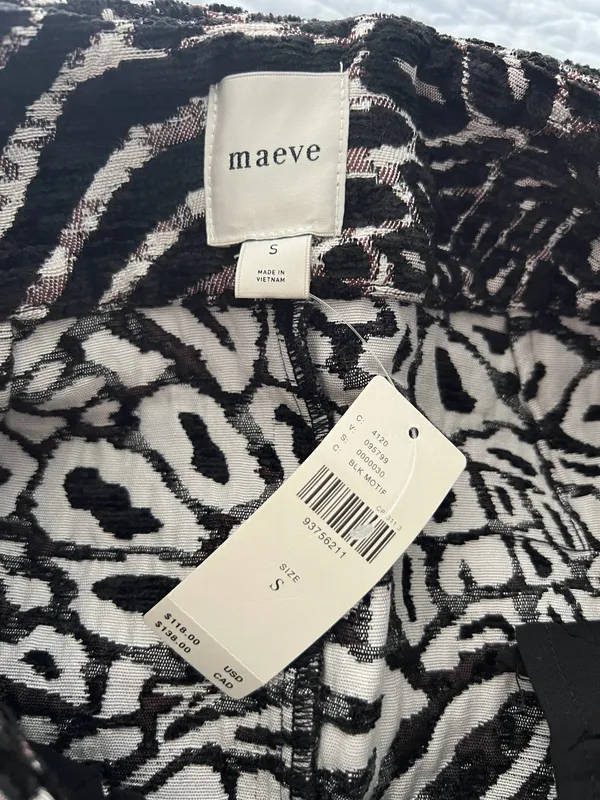 Maeve NWT Anthropologie Belted Micro Mini Skirt Sz S Animal Print Jacquard Low Rise - Image 6