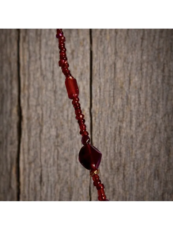 Vintage Southwest Red Bead Necklace with Turquoise & Ornate Silver Pendant - Image 6
