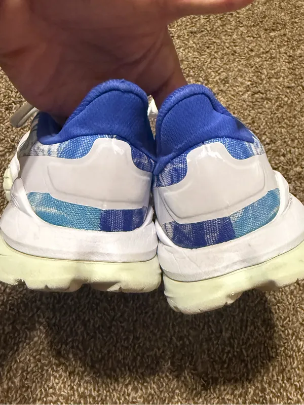 Hoka One one Women's White and Blue Running Sneakers - Image 5
