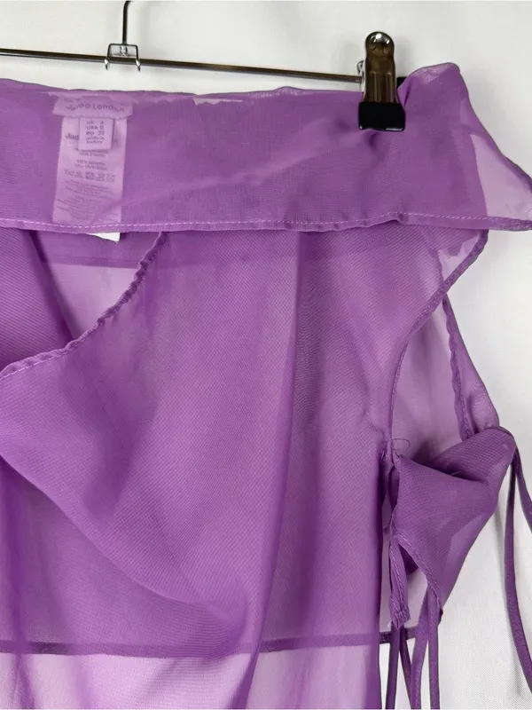 Jaded London Purple Aster Chiffon Tank Top 0 - Image 4