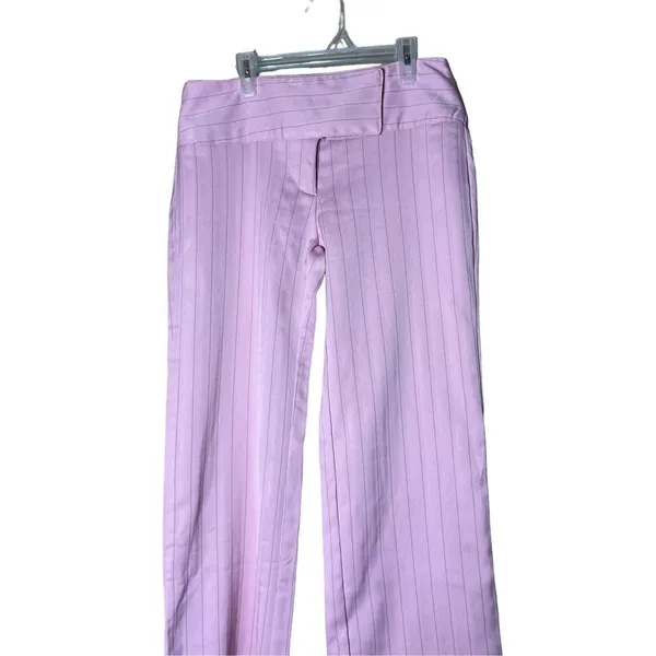 Vintage Y2K Vezucci Pink Low Rise‎ Wide Leg Career Pants Size 6 - Image 3