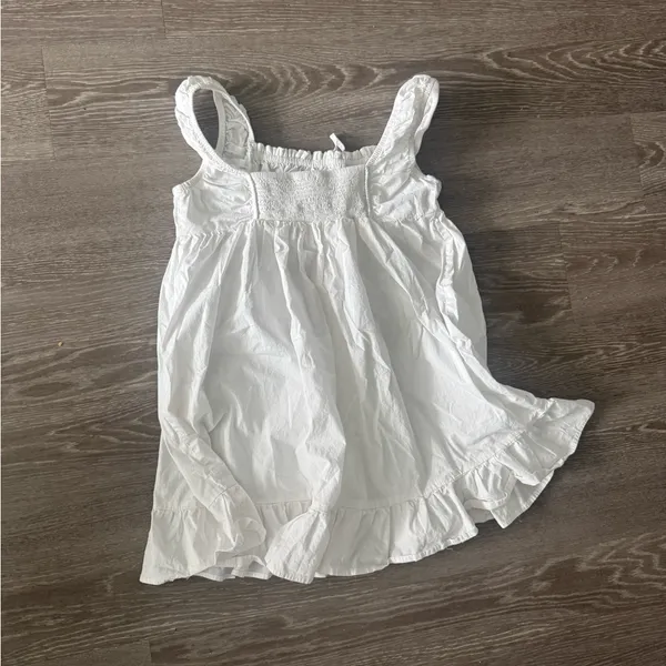 Frankie's Bikinis White Sleeveless Ruffle Mini Dress - Image 4