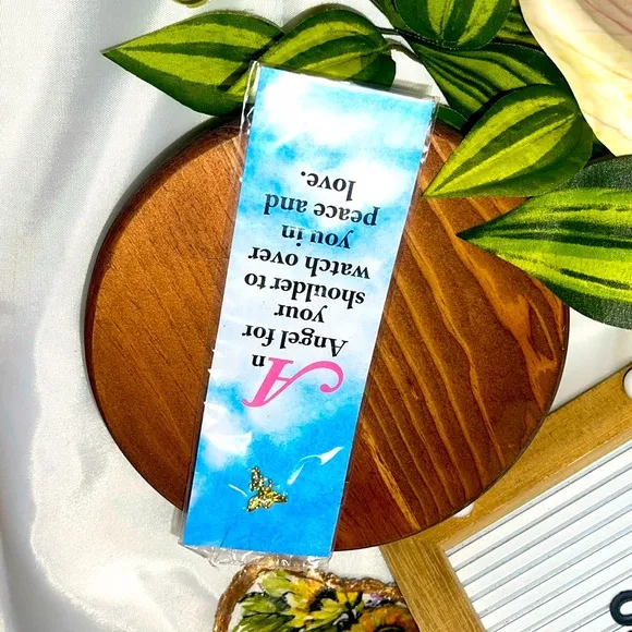 Angel Watch Over Your Shoulder Hat Lapel Pin Bookmark NOS - Image 2