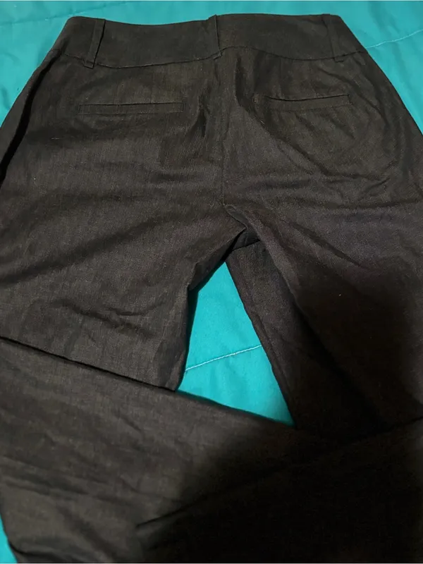 Loft women’s dark charcoal casual linen pants curvy size 2 - Image 4