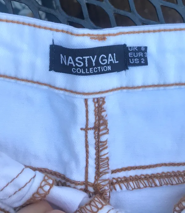 Nasty Gal White Denim Mini Skirt - Image 4