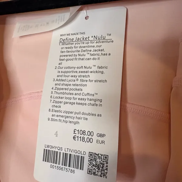 Lululemon Define Jacket Nulu 4 pink - Image 6