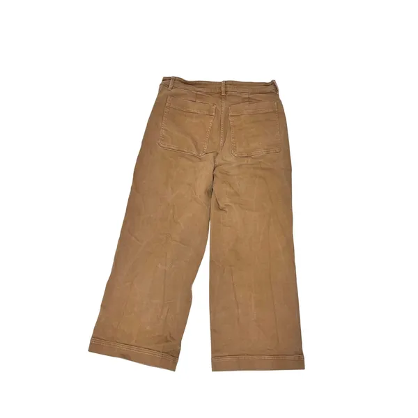 Everlane High Waist Cropped Wide Leg Regular Pants Camel 14 - Image 4