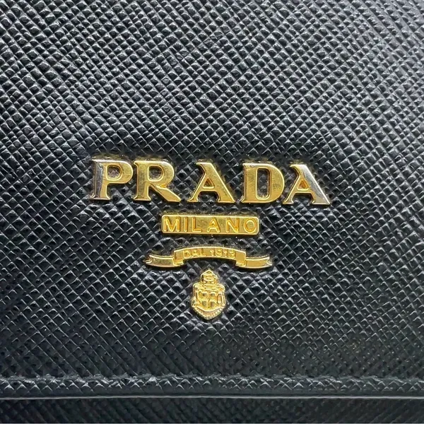 Prada Black saffiano leather Wallet and Card Holder Set W/box - Image 13