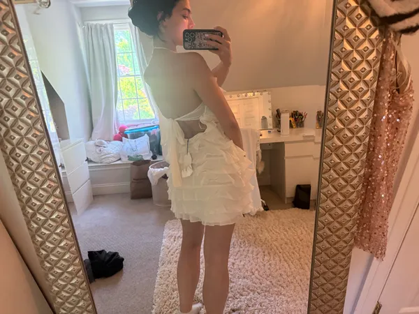 ZARA White Mini Dress - Image 2