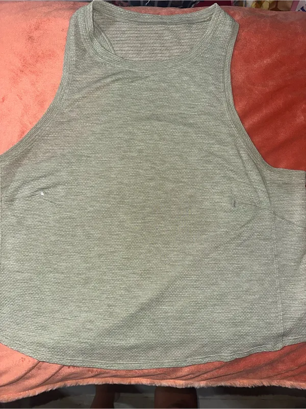 Lululemon Run and Train Racerback Tank Heathered Rosemary Green $58 MSRP - Image 9