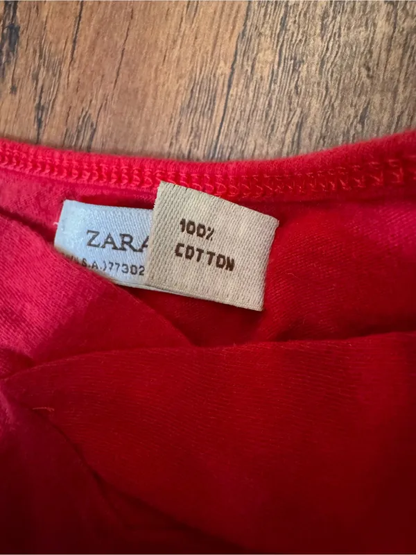 ZARA red cotton tank top, size M - Image 4