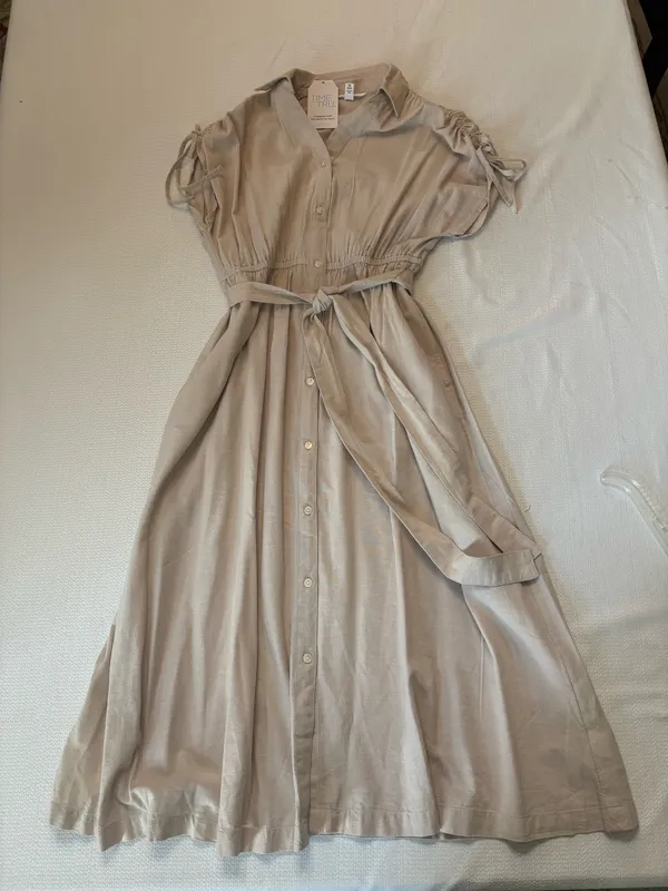 Time and Tru drawstring-sleeve midi shirt dress - Image 4