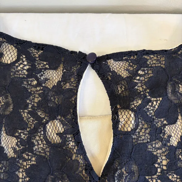 Rewind Navy Lace Skater Dress Large Y2K‎ Coquette Aesthetic Romantic Goth Chic - Image 6