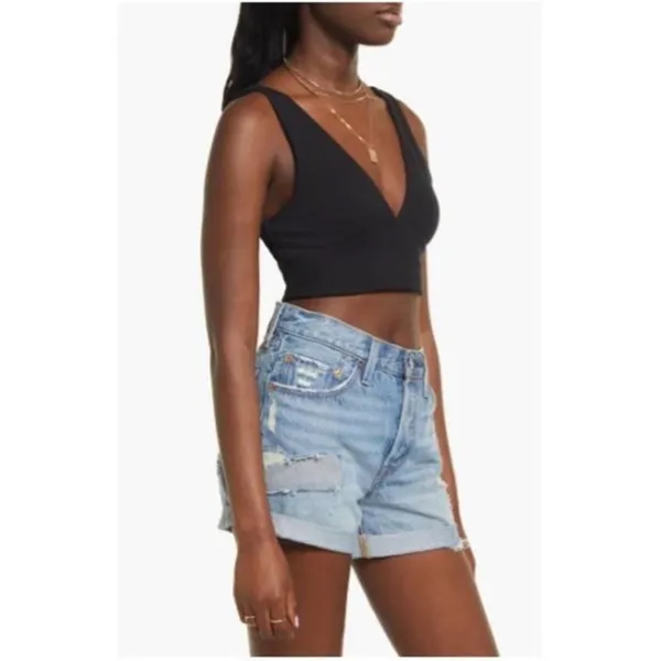 NWOT BP. V NECK Black Ribbed CROP TANK XL MSRP $25 - Image 5