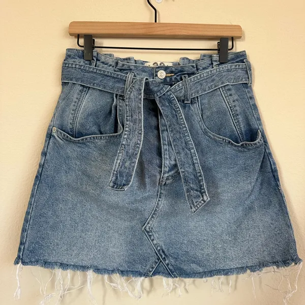 Free People Denim Paper Bag Skirt - Image 3
