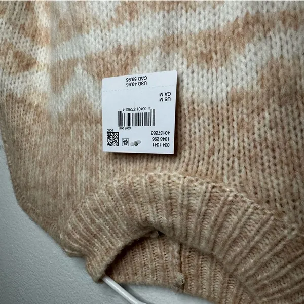 American Eagle Fair Isle Mocknexk Holiday Knit Sweater - Image 4
