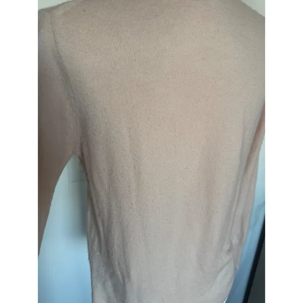 J.Crew Womens 100% Cashmere‎ Crewneck Sweater Light Pink Size M Long Sleeve Knit - Image 3