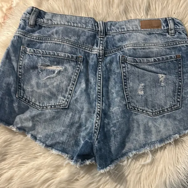 Garage Blue Jean Shorts Distressed High-Waisted - Image 2